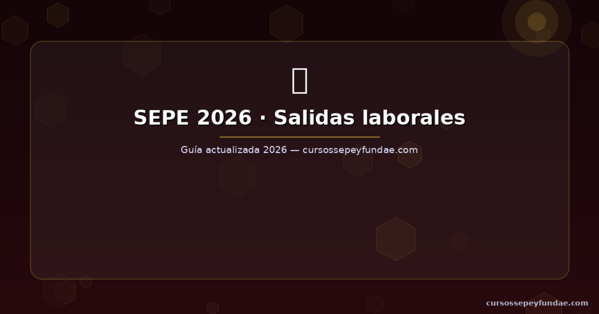 Cursos SEPE en máximas salidas laborales con FUNDAE: formación bonificada para trabajadores 2026