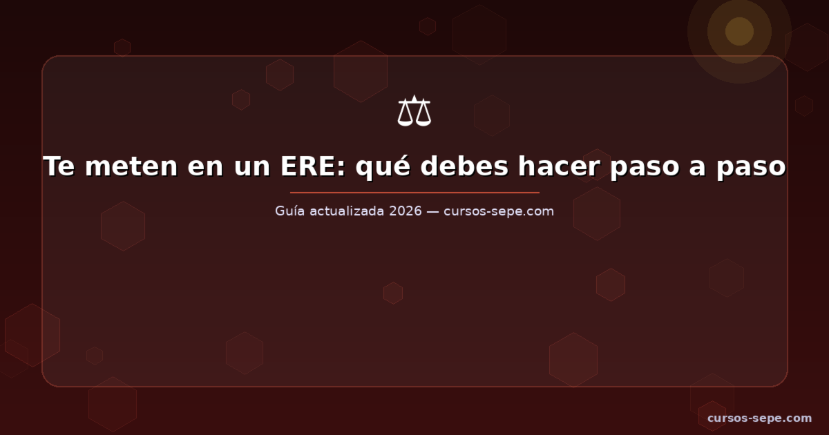 Te meten en un ERE en 2026: qué debes hacer paso a paso