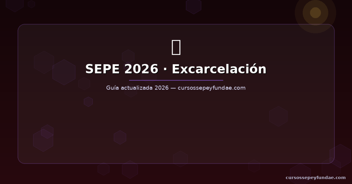 Formación profesional en prisión y tras la excarcelación: opciones SEPE en 2026
