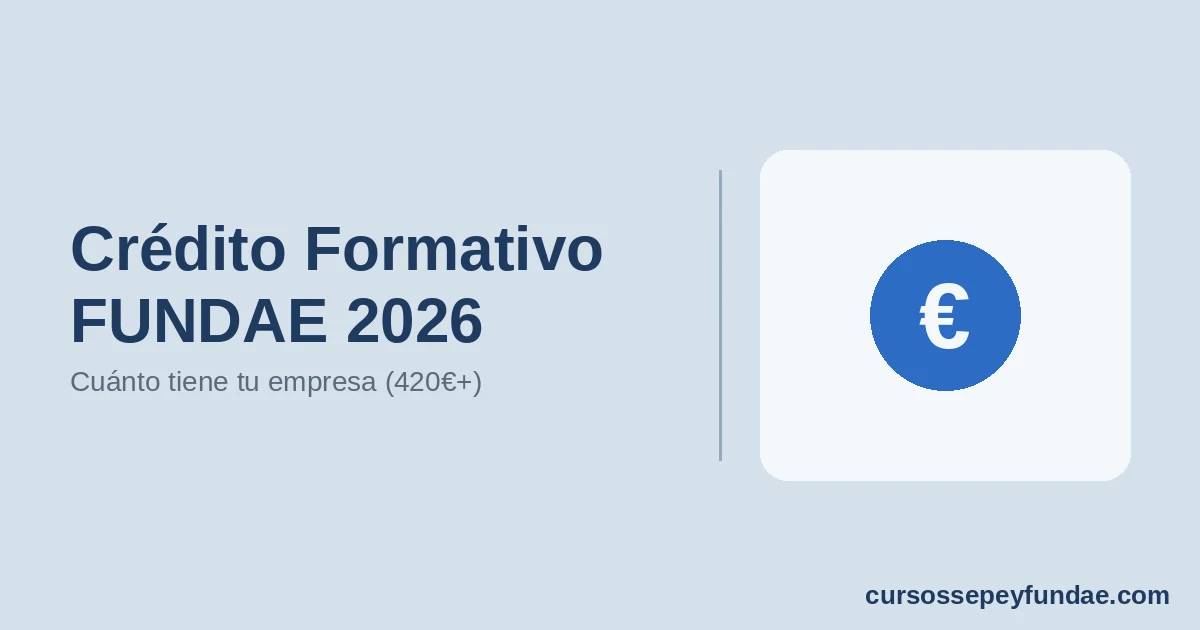 Crédito Formativo FUNDAE 2026 | Cuánto tiene tu empresa (420€+) | CursosSEPEyFundae.com