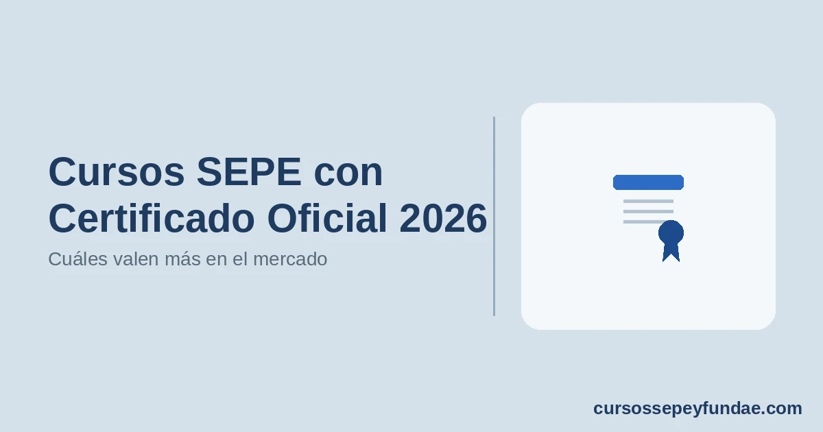 Cursos SEPE con certificado oficial 2026: cuáles valen más en el mercado laboral